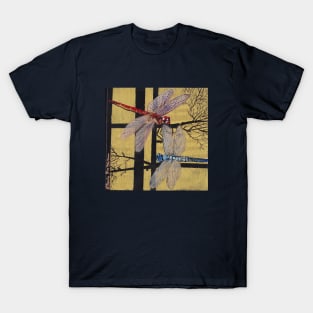 Red and Blue Dragonflies T-Shirt